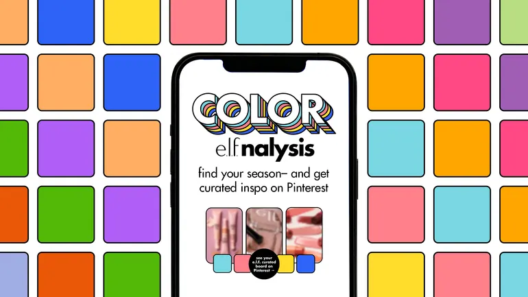 ELF traz correspondência de cores movida a IA para maquiagem para o Pinterest