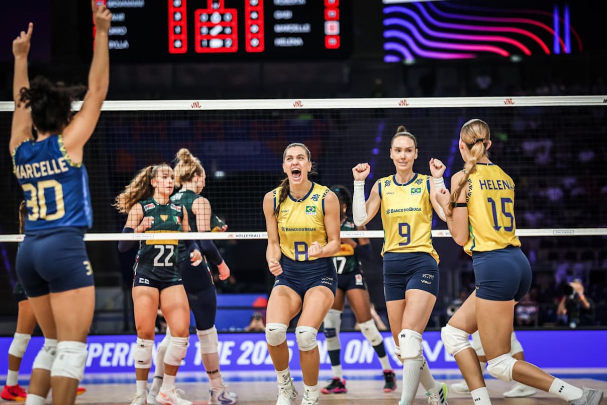 Brasil sai na frente, mas leva virada da Itália na final da Liga das Nações feminina de vôlei