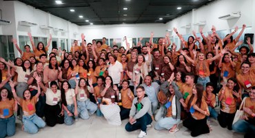 Cerca de 3.500 estudantes participaram da conferência no estado. Representantes foram escolhidos para apresentar projetos sobre justiça climática. Foto: Joana Lima / SEEC RN