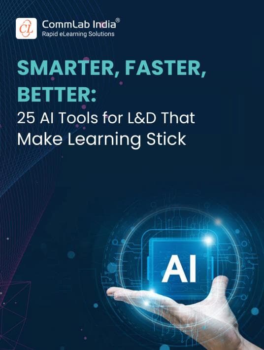 Lançamento do eBook: mais inteligente, mais rápido, melhor: 25 ferramentas de IA para L&D que fazem do aprendizado