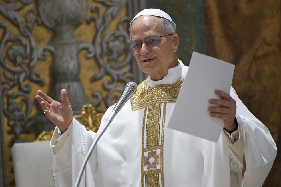 Papa Leão XIV — Foto: Vatican Media via AP