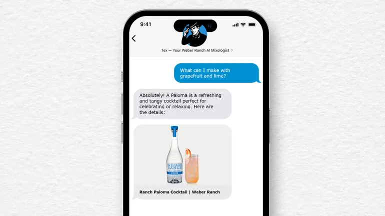 Weber Ranch Vodka estreia mixologista móvel movido a IA