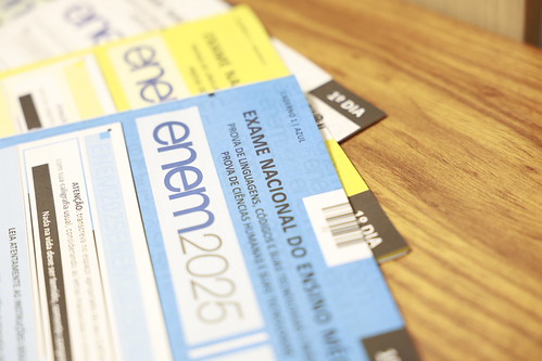 09/11/2025 - Caderno de Provas 1° dia de aplicação do Enem. Fotos: Angelo Miguel/MEC