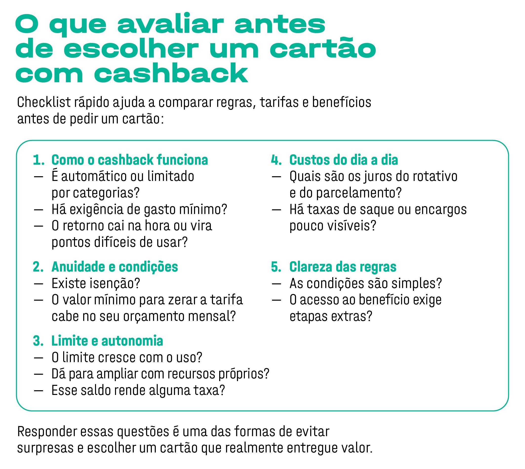 Como escolher um cartão com cashback sem cair em armadilhas