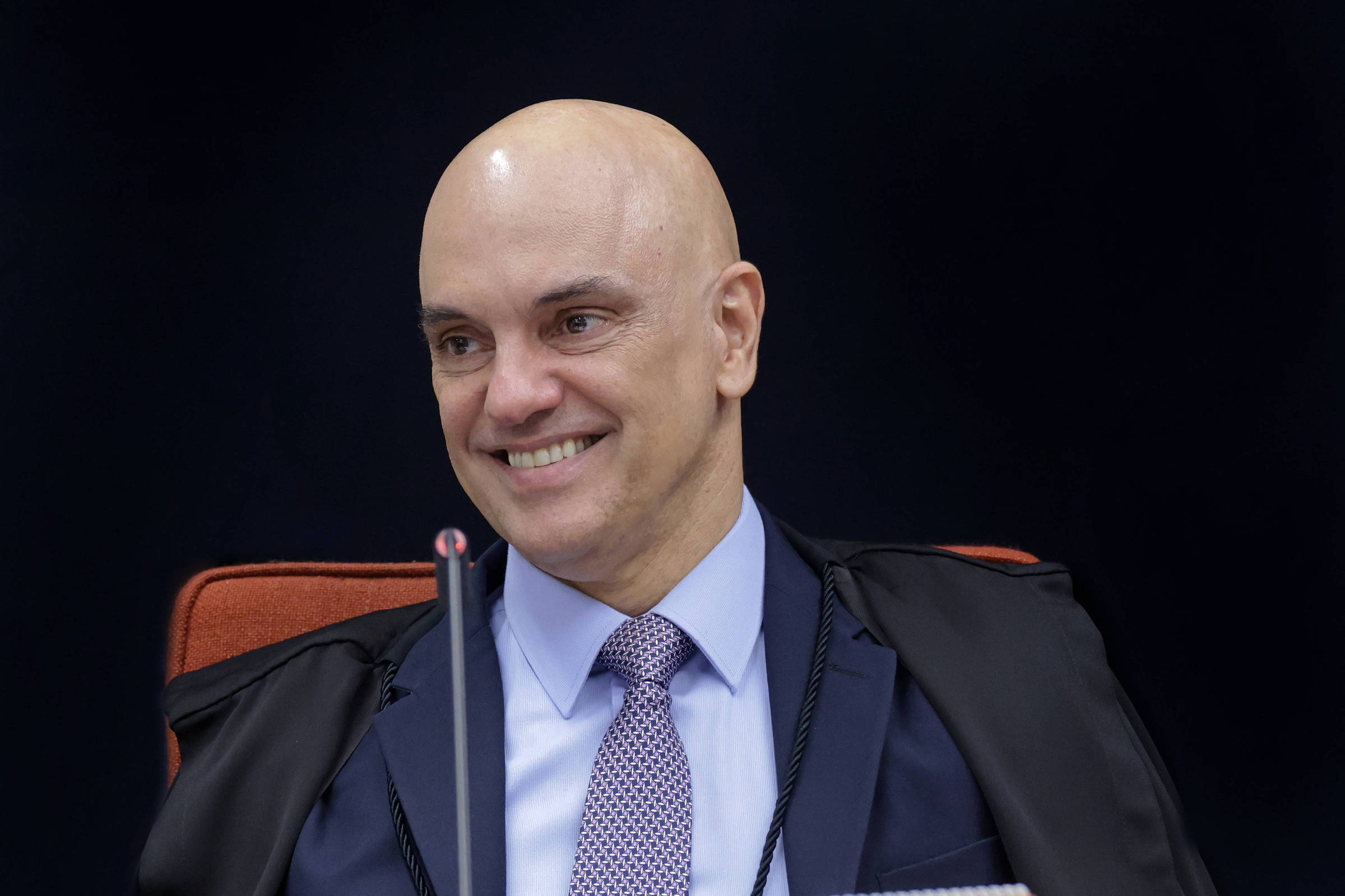 O ministro Alexandre de Moraes, do STF (Supremo Tribunal Federal), durante julgamento do núcleo 2 da trama golpista