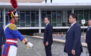 Chegada de autoridades. Presidente da Câmara dos Deputados, Hugo Motta (REPUBLICANOS - PB) e Presidente do Senado Federal do Brasil, Davi Alcolumbre (UNIÃO - AP)