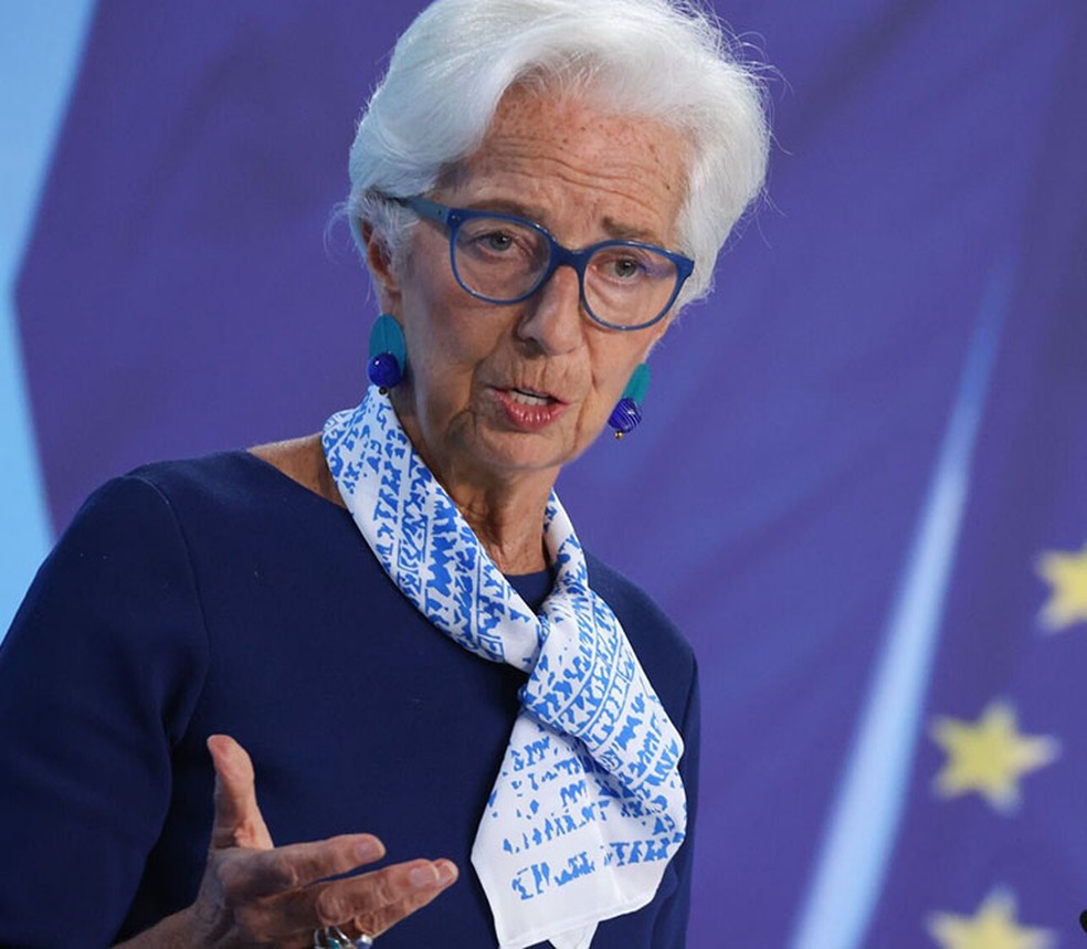 Presidente do Banco Central Europeu (BCE), Christine Lagarde — Foto: Alex Kraus/Bloomberg