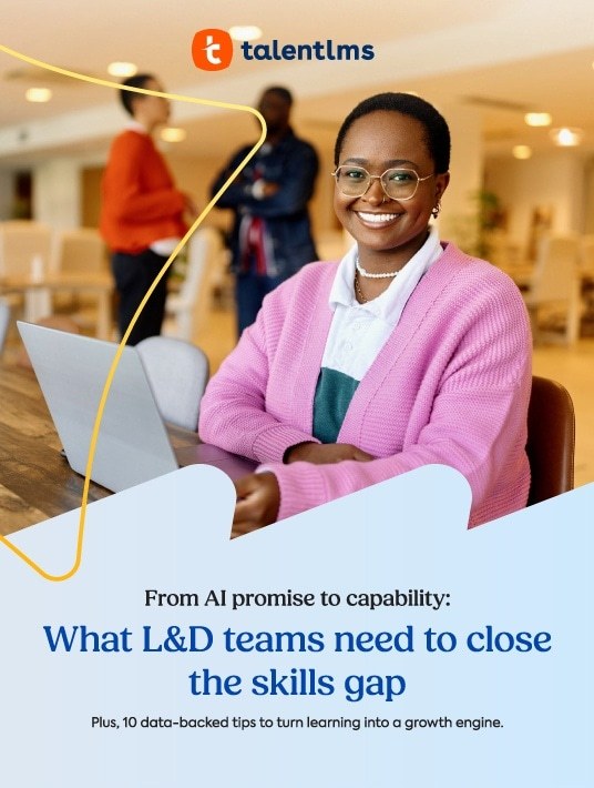 Capa de Da promessa de IA à capacidade: o que as equipes de T&D precisam para eliminar a lacuna de habilidades
