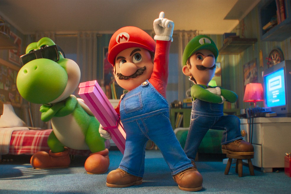 Cena da animação "Super Mario Galaxy: o Filme"em cartaz nos cinemas do mundo todo — Foto: Nintendo and Illumination/Universal Pictures via AP